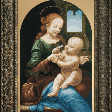 DIY Counted Cross Stitch Kit "Benois Madonna By Leonardo Da Vinci"