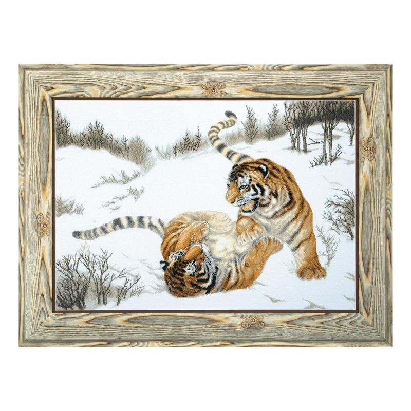 DIY Counted Cross Stitch Kit "Playful tigers"