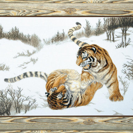 DIY Counted Cross Stitch Kit "Playful tigers"