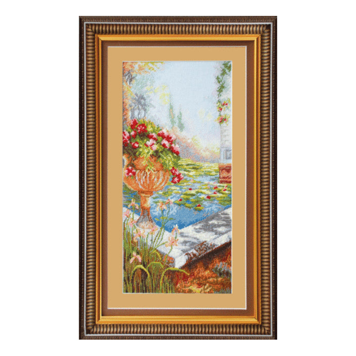 DIY Counted Cross Stitch Kit "Irises on the pond"