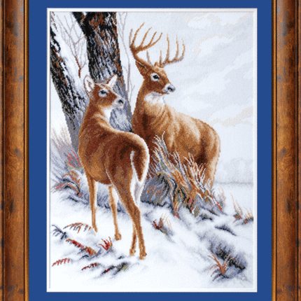 DIY Counted Cross Stitch Kit "Pair of deer"
