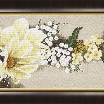 DIY Counted Cross Stitch Kit "White flowers"
