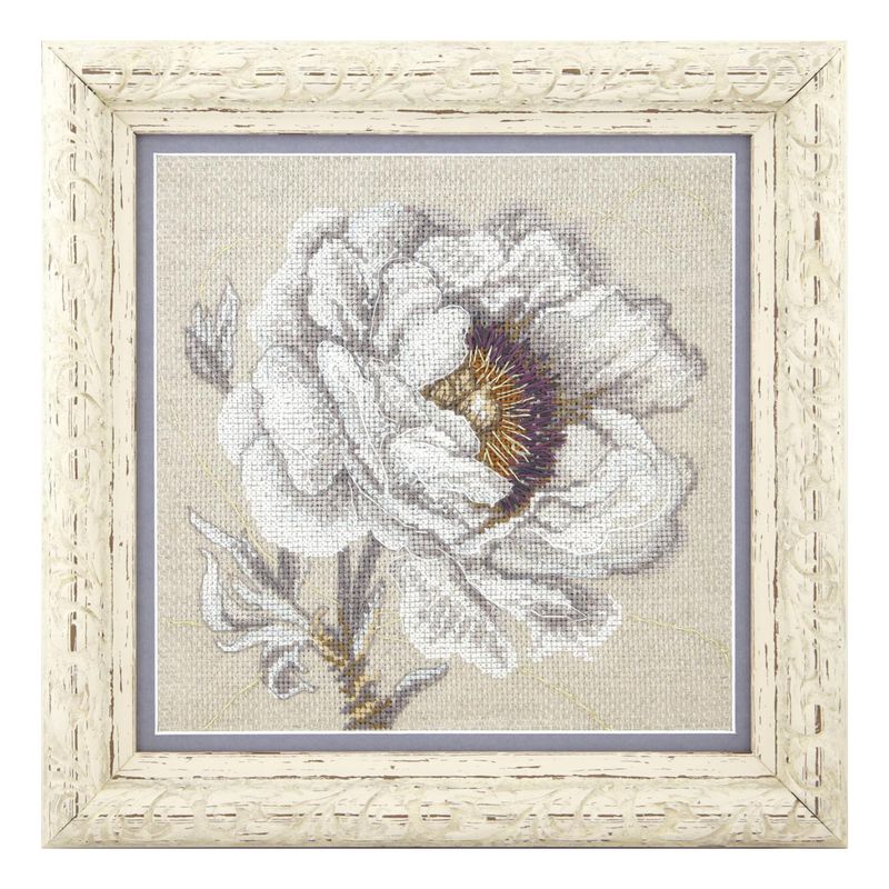 DIY Counted Cross Stitch Kit "White peony"