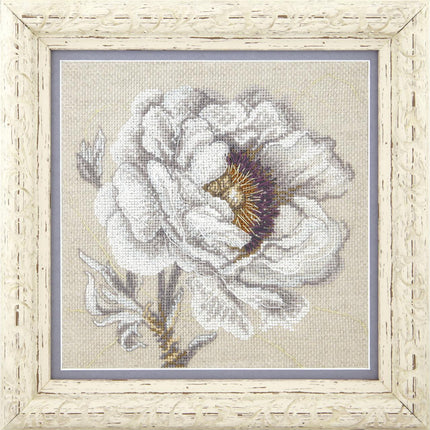 DIY Counted Cross Stitch Kit "White peony"
