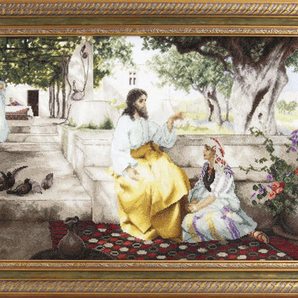 DIY Counted Cross Stitch Kit "Christ with Martha and Maria"