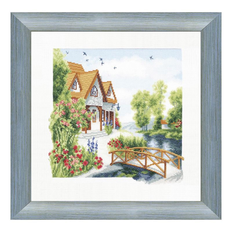 DIY Counted Cross Stitch Kit "Bridge near native home"