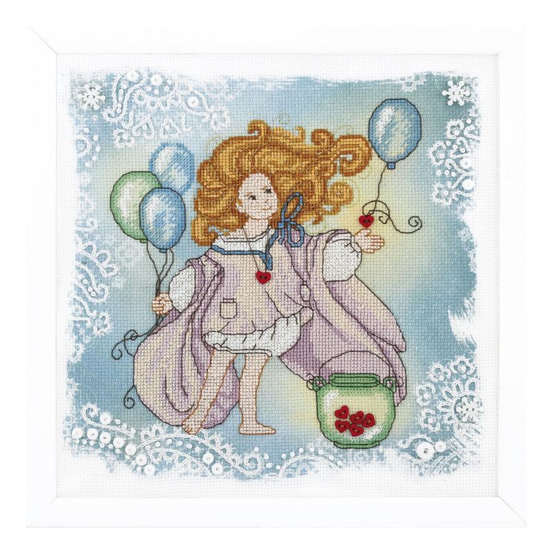 DIY Counted Cross Stitch Kit "Disobedient angel. Guardian of hearts"