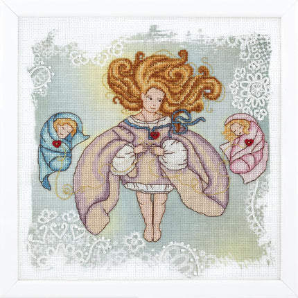 DIY Counted Cross Stitch Kit "Disobedient angel. Mother's happiness"