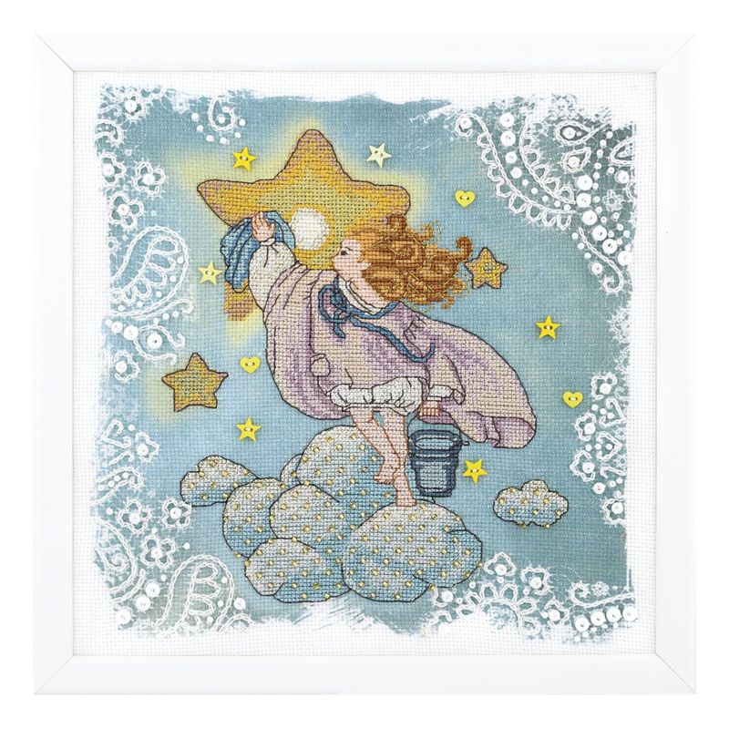 DIY Counted Cross Stitch Kit "Disobedient Angel. Make a wish"