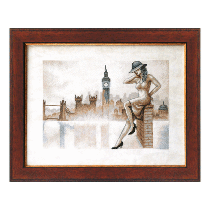 DIY Counted Cross Stitch Kit "Foggy Albion"