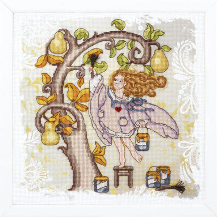 DIY Counted Cross Stitch Kit "Disobedient Angel. Smell of autumn"