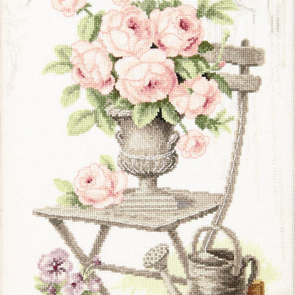 DIY Counted Cross Stitch Kit "Summer still life with roses"