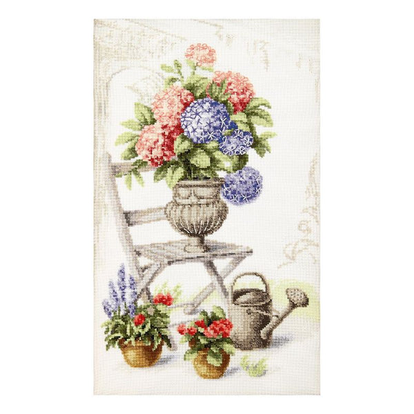 DIY Counted Cross Stitch Kit " Summer still life with hydrangea "