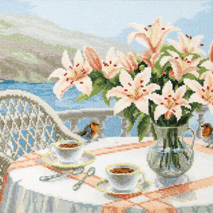 DIY Counted Cross Stitch Kit "The aromas of summer by the sea"