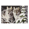 DIY Counted Cross Stitch Kit "Wolves in the winter moonlight "