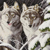 DIY Counted Cross Stitch Kit "Wolves in the winter moonlight "