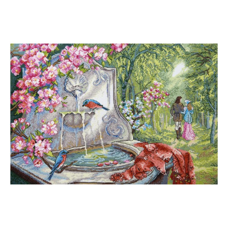 DIY Counted Cross Stitch Kit "Azure Birds"