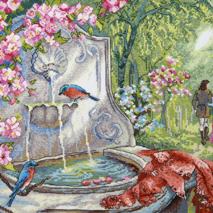 DIY Counted Cross Stitch Kit "Azure Birds"