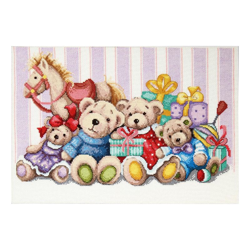 DIY Counted Cross Stitch Kit "Stuffed Toys"