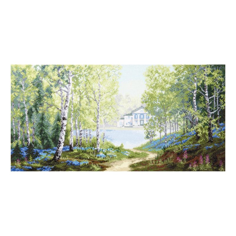 DIY Counted Cross Stitch Kit "Morning in the spring forest"