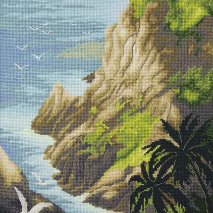 DIY Counted Cross Stitch Kit "Maritime cliff"