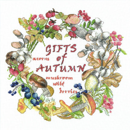 DIY Counted Cross Stitch Kit "Gifts of Autumn"