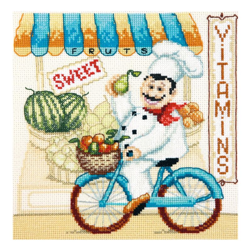 DIY Counted Cross Stitch Kit "Cheerful chef"