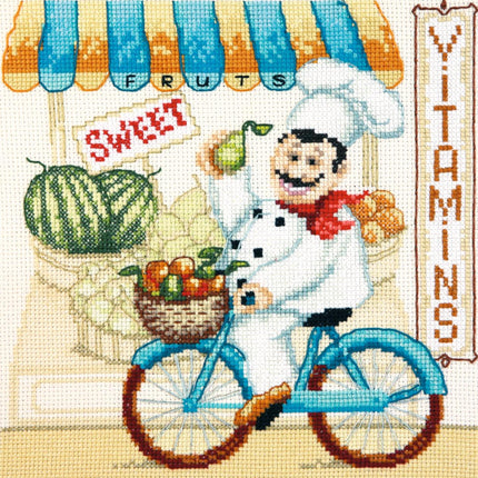 DIY Counted Cross Stitch Kit "Cheerful chef"