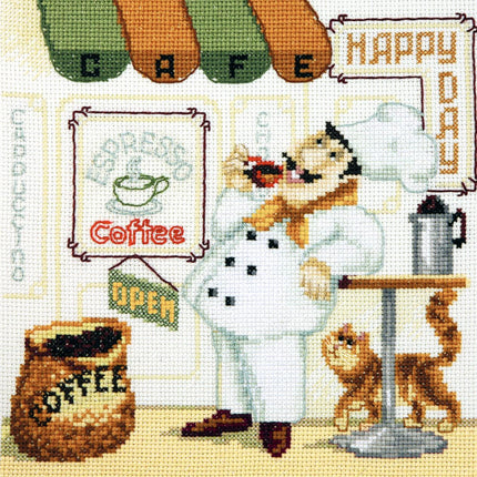DIY Counted Cross Stitch Kit "Cheerful chef"