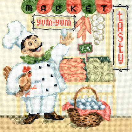 DIY Counted Cross Stitch Kit "Cheerful chef"