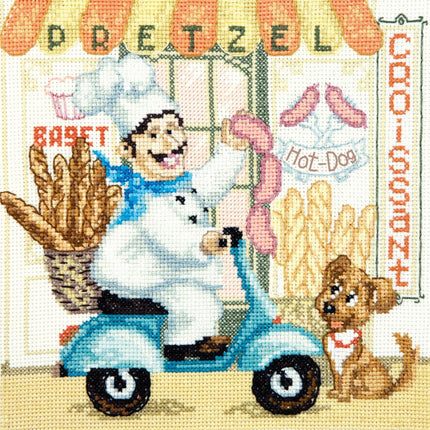 DIY Counted Cross Stitch Kit "Cheerful chef"