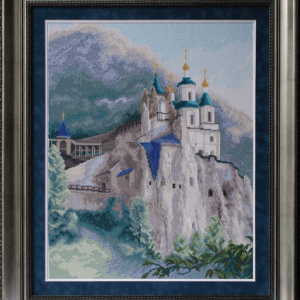 DIY Counted Cross Stitch Kit "The Holy Assumption Svyatogorsk Monastery in spring"