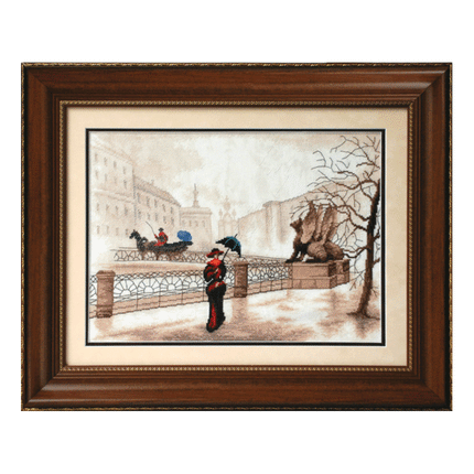 DIY Counted Cross Stitch Kit "On a pavement"