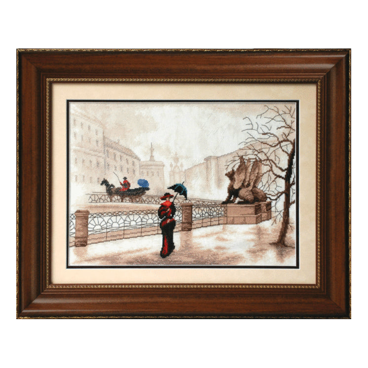 DIY Counted Cross Stitch Kit "On a pavement"