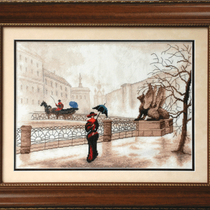 DIY Counted Cross Stitch Kit "On a pavement"