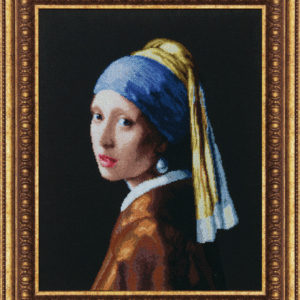 DIY Counted Cross Stitch Kit "Girl with a Pearl Earring By Y.Vermeev"
