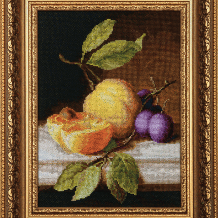DIY Counted Cross Stitch Kit "Still life with the peach"