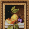 DIY Counted Cross Stitch Kit "Still life with the peach"
