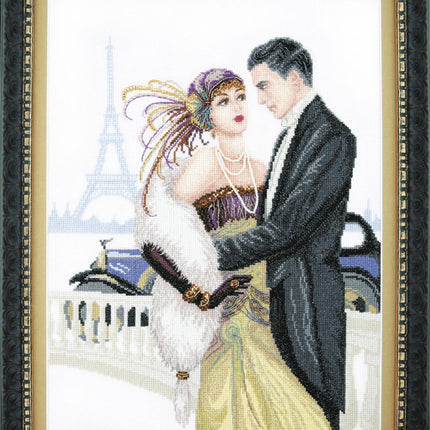 DIY Counted Cross Stitch Kit "Date in Paris"