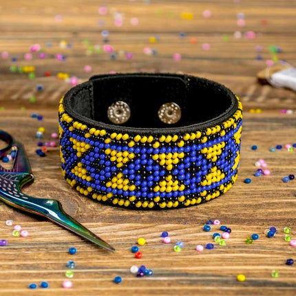 Bead embroidery kit on artificial leather FLBB-004