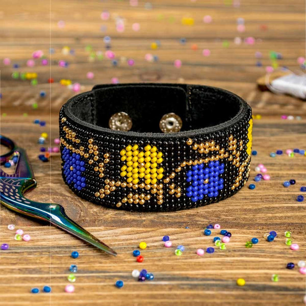 Bead embroidery kit on artificial leather FLBB-005