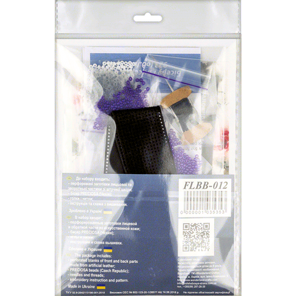 Bead embroidery kit on artificial leather FLBB-012