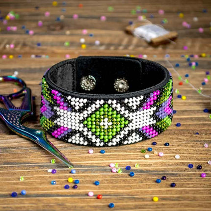 Bead embroidery kit on artificial leather FLBB-013