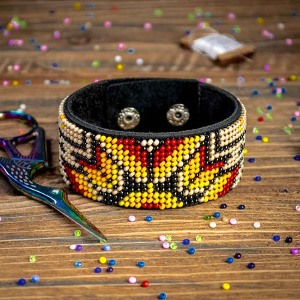 Bead embroidery kit on artificial leather FLBB-014