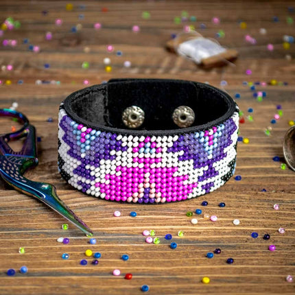 Bead embroidery kit on artificial leather FLBB-015
