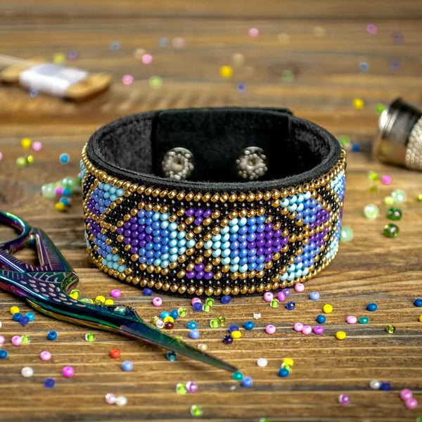 Bead embroidery kit on artificial leather FLBB-026
