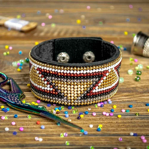 Bead embroidery kit on artificial leather FLBB-027