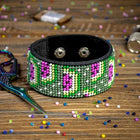 Bead embroidery kit on artificial leather FLBB-045