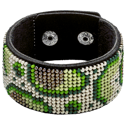 Bead embroidery kit on artificial leather FLBB-046