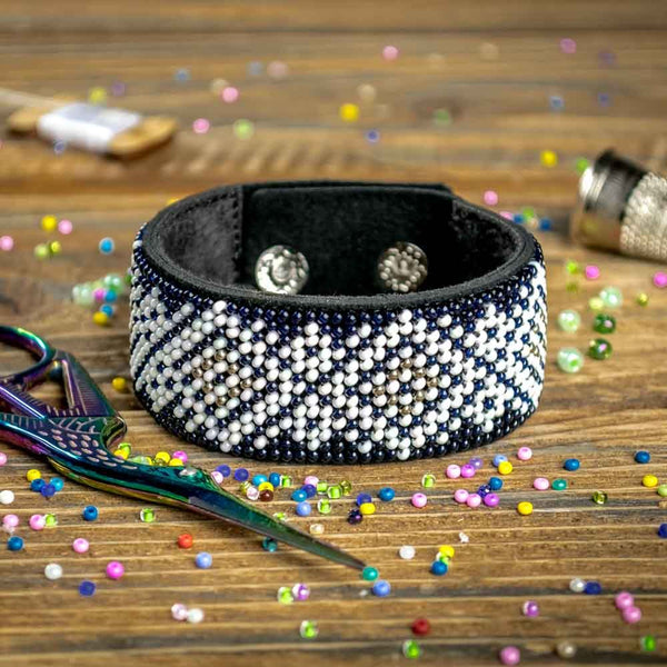 Bead embroidery kit on artificial leather FLBB-051